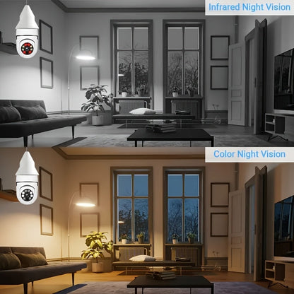 4-Pack WiFi Bulb Security Camera 1080P HD – 360° AI Motion Tracking, Smart PTZ, PIR Night Vision, Dual Band 2.4G/5G WiFi, App Control, Wall Mount – Indoor Home Surveillance Camera System