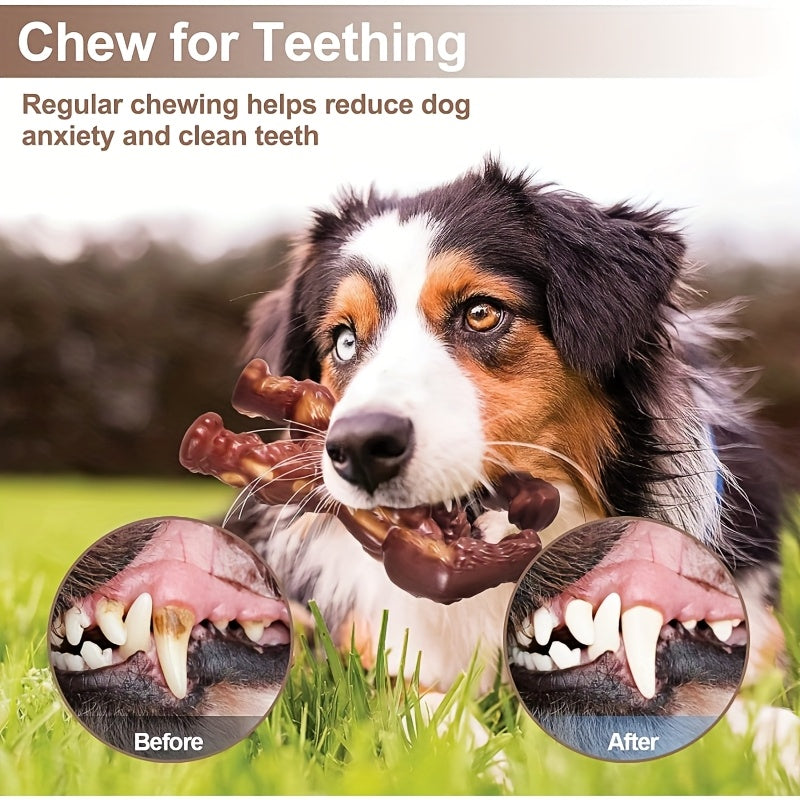 KYLINSURE Unbreakable Dog Chew Toy for Medium Large Dogs – Beef Flavor Durable Rubber Chew Stick for Aggressive Chewers, Teething & Dental Health