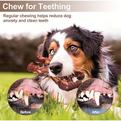 KYLINSURE Unbreakable Dog Chew Toy for Medium Large Dogs – Beef Flavor Durable Rubber Chew Stick for Aggressive Chewers, Teething & Dental Health