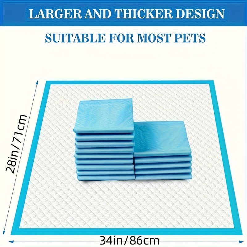 XXXXL Dog Pee Pads 34"x28" – Super Absorbent Leak-Proof Odor-Control Disposable Pet Training Pads, Bulk Pack for Dogs Puppies & Cats, Easy Potty Training & Accident Protection