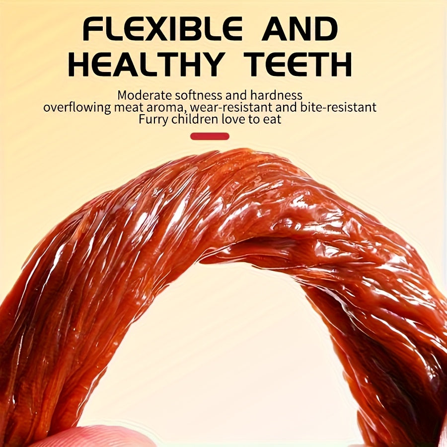Natural Beef Tendon Dog Chew Sticks 150g Long-Lasting High-Protein Dental Chews Rawhide-Free Dog Treats Healthy Beef Jerky Strips for Puppies Adult Dogs Training