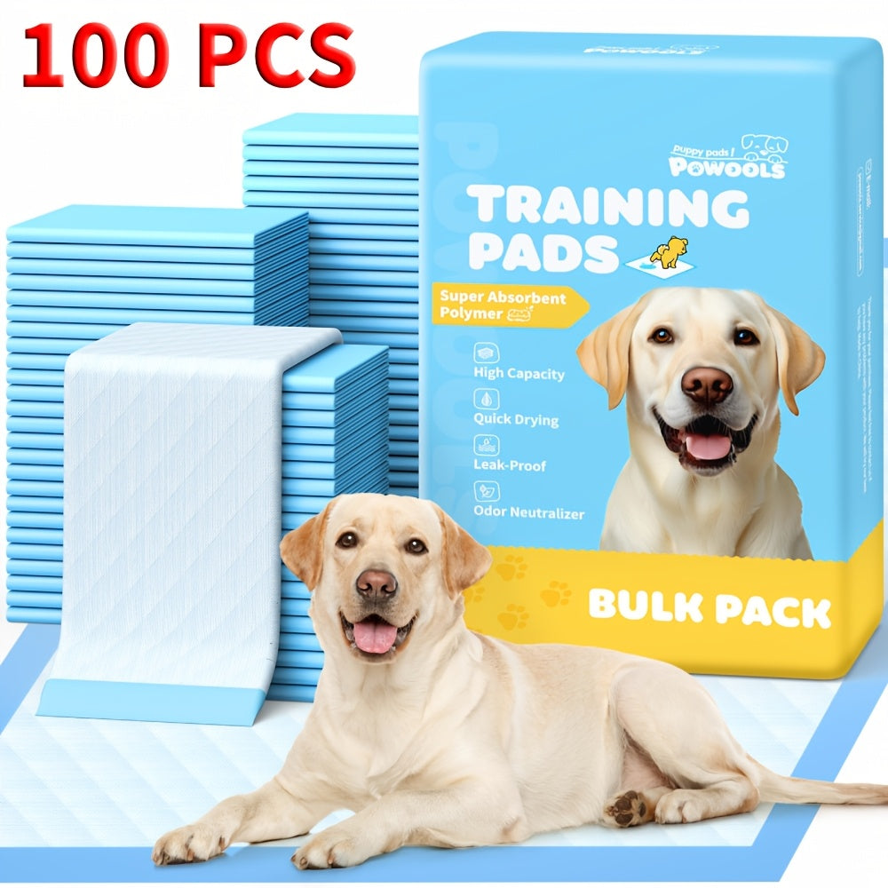 XL Dog Pee Pads 34x28 Inch 100 Count Disposable - Super Absorbent Leak-Proof Odor Control Training Pads for Puppies Large Dogs and Elderly Dogs, Extra Large Potty Pads for Indoor Use, Blue