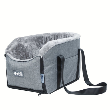 Dog Car Seat Booster for Small & Medium Pets – Portable Pet Travel Bag with Secure Buckle Closure, Elevated View, Polyester Construction for Dogs & Cats in Car