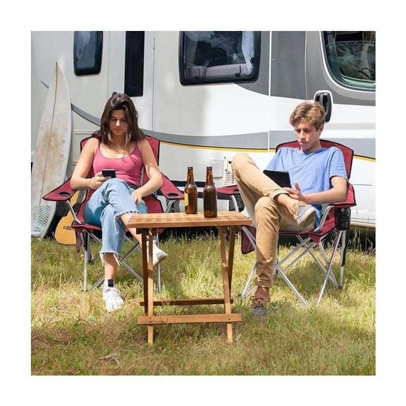 Folding Camping Chair with Tilting Canopy Sunshade – 225LBS Capacity, 22.8" Wide Seat, Mesh Cup Holder & Carry Bag, Portable Beach Lawn Chair for Camping, Hiking & Outdoor Events – 9 Color Options