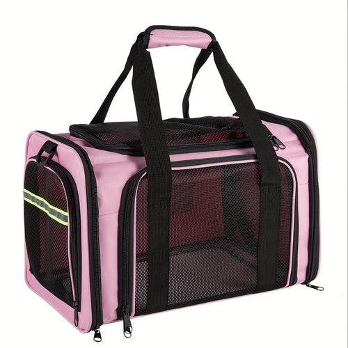 Airline Approved Pet Carrier Soft Sided – TSA Approved Collapsible Travel Bag for Small Dogs, Cats & Kittens Under 15 lbs, Fits Under Airplane Seat
