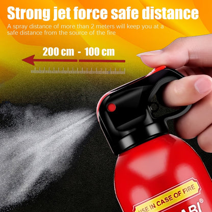 Portable Fire Extinguisher Spray 4-in-1 Water-Based with Bracket for Home Car Kitchen Garage – 0.5-A:21-B:C:5K Rated – 1, 8, or 24 Bottle Pack for Family & Vehicle Safety
