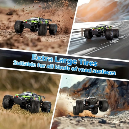 RC Off-Road Toy Car 2.4GHz – Durable Alloy Body All-Terrain Remote Control Car for Kids 3+, 4WD Fun Off-Road Model Truck, Best Birthday Easter Gift for Boys
