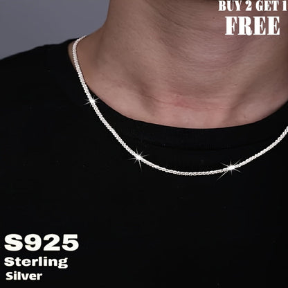925 Sterling Silver Sparkling Star Necklace for Men & Women – Minimalist Sky Star Pendant Chain, Unisex Dainty Jewelry with Gift Box, Sizes 16-24 Inch, Perfect Gift for Couples & Parents