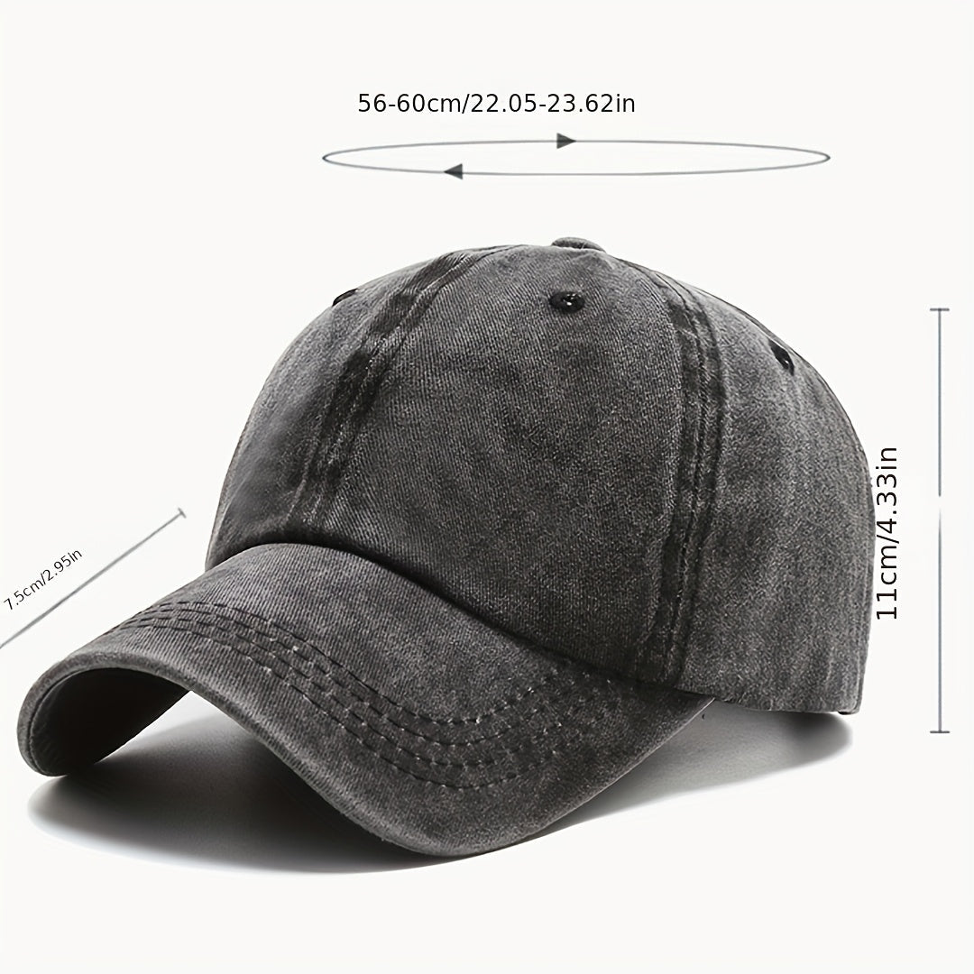 3-Pack Retro Washed Dad Hat – Adjustable Unisex Baseball Cap with Buckle, Casual Vintage Style Sports Hat for Men & Women, Neutral Colors, Durable Everyday Hat