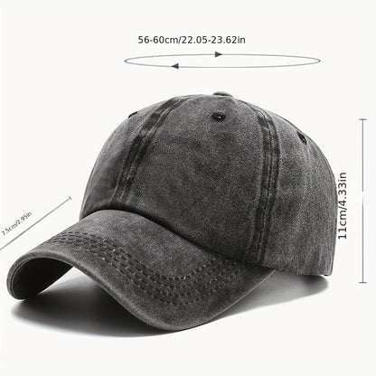 3-Pack Retro Washed Dad Hat – Adjustable Unisex Baseball Cap with Buckle, Casual Vintage Style Sports Hat for Men & Women, Neutral Colors, Durable Everyday Hat