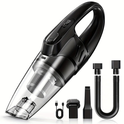 Handheld Car Vacuum Cleaner 6000PA 2000mAh Rechargeable 40dB Low Noise 5 Accessories for Car Home Pet Hair Pink