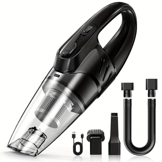 Cordless Car Vacuum Cleaner 6000PA High-Power Suction, 2000mAh Rechargeable Handheld Vacuum with 5 Accessories, Quiet Motor for Car Interior, Home & Pet Hair – Pink Women's Gift