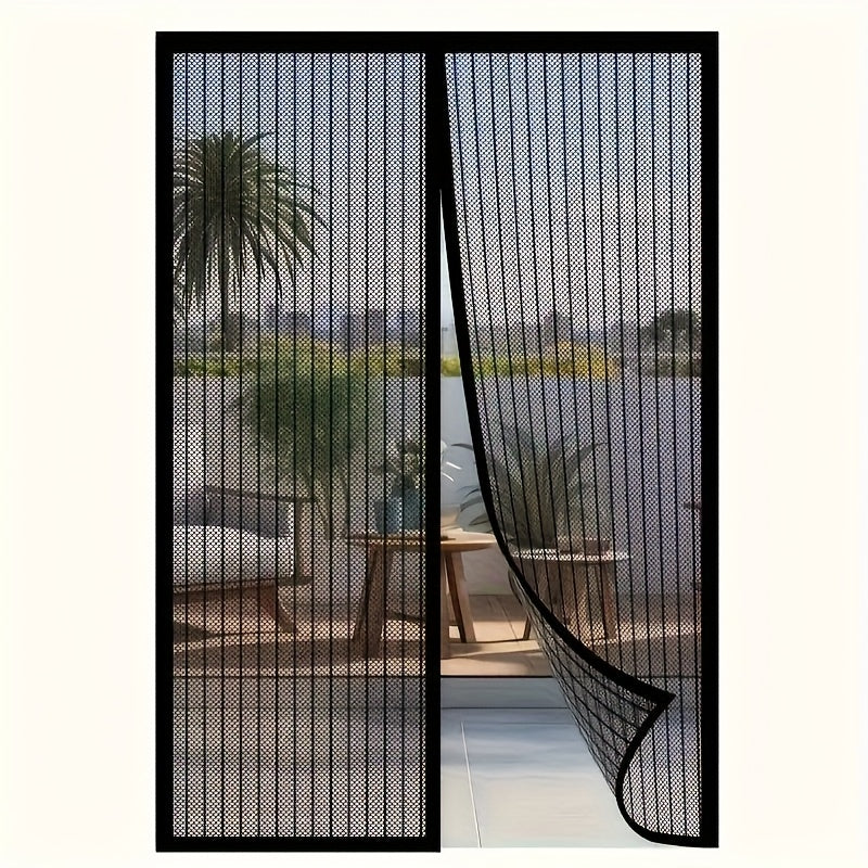 Magnetic Screen Door Hands-Free Auto-Close – Heavy Duty Mesh Curtain with Frame Shackle, Bug & Insect Proof, Pet & Kid Friendly for Front Door, Kitchen, Balcony & Bedroom