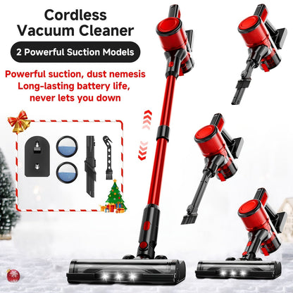Cordless Stick Vacuum Cleaner 45-70KPA Powerful Suction, Anti-Tangle Brush 45-Min Runtime 50oz Dust Cup, Corded & Cordless Options, Rechargeable Lightweight Vacuum for Hardwood Floor Carpet Pet Hair Home
