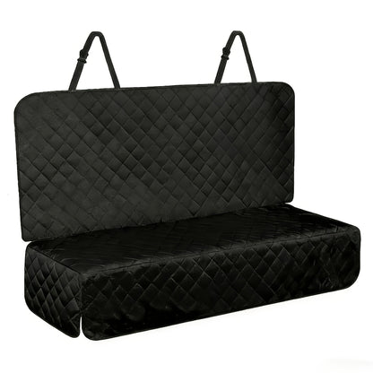 Dog Car Seat Cover for Back Seat – Waterproof Anti-Slip Anti-Scratch, Washable Pet Car Seat Protector with Armrest Compatible, Fits Most Cars SUVs Trucks, Black & Skull Flower