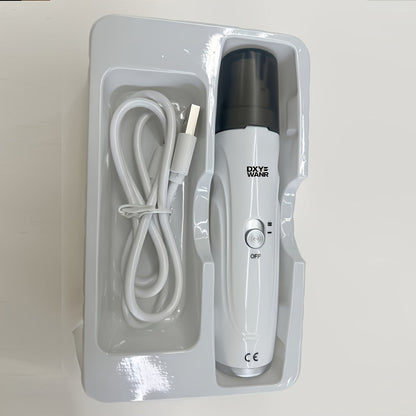 Electric Pet Nail Grinder for Dogs & Cats – Quiet USB Rechargeable Dog Nail Trimmer with 2 Speeds & 3 Port Sizes, Safe Low Noise Claw Grinder Tool