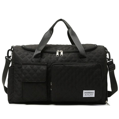 Gym Duffel Bag with Dry Wet Separation Compartment - Multifunctional Travel Bag with Double-Sided Pockets, Shoulder & Crossbody Strap, Waterproof Sports Bag for Gym, Weekend Trips, Swimming & Travel