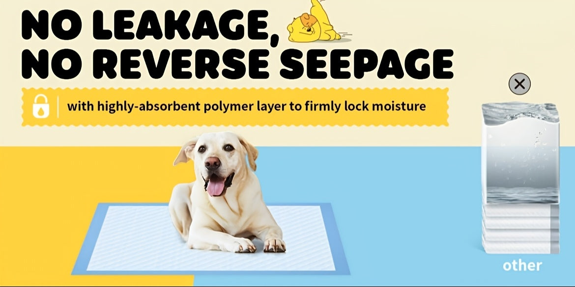 Dog Pee Pads 100 Count – 6-Layer Super Absorbent Puppy Training Pads, Leak-Proof & Odor Control, Disposable Dog Potty Pads for Puppies, Dogs & Cats, 34"x28" or 22"x22"