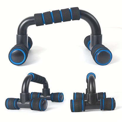 Ergonomic Push-Up Bars Non-Slip 300 Lbs Textured Foam Grips Portable Strength Training Push Up Stands for Home Gym Workout Wrist Support Easy Assembly Fitness Gift Blue Red Green