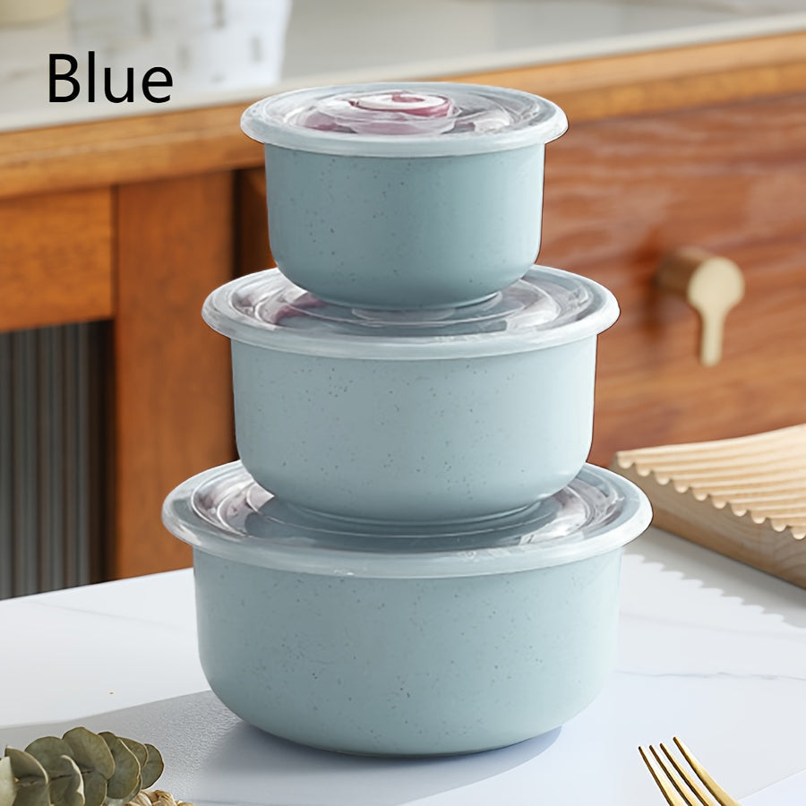 Airtight Refrigerator Food Storage Containers Set of 3 or 4 - Large Capacity Plastic Fridge Organizer Boxes for Fruit, Vegetables, Meat, Eggs, Leftovers - Stackable, BPA Free, Easy Clean, Fresh Keeper