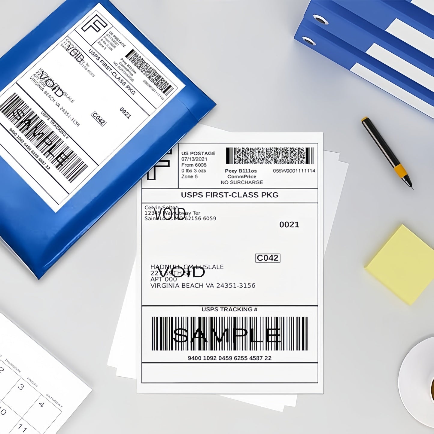 4x6 Direct Thermal Fanfold Shipping Labels 1000 or 4000 Pack – White Perforated Waterproof Self-Adhesive Labels, 500 Per Stack, Compatible with Zebra, Rollo, MUNBYN & Most Thermal Printers