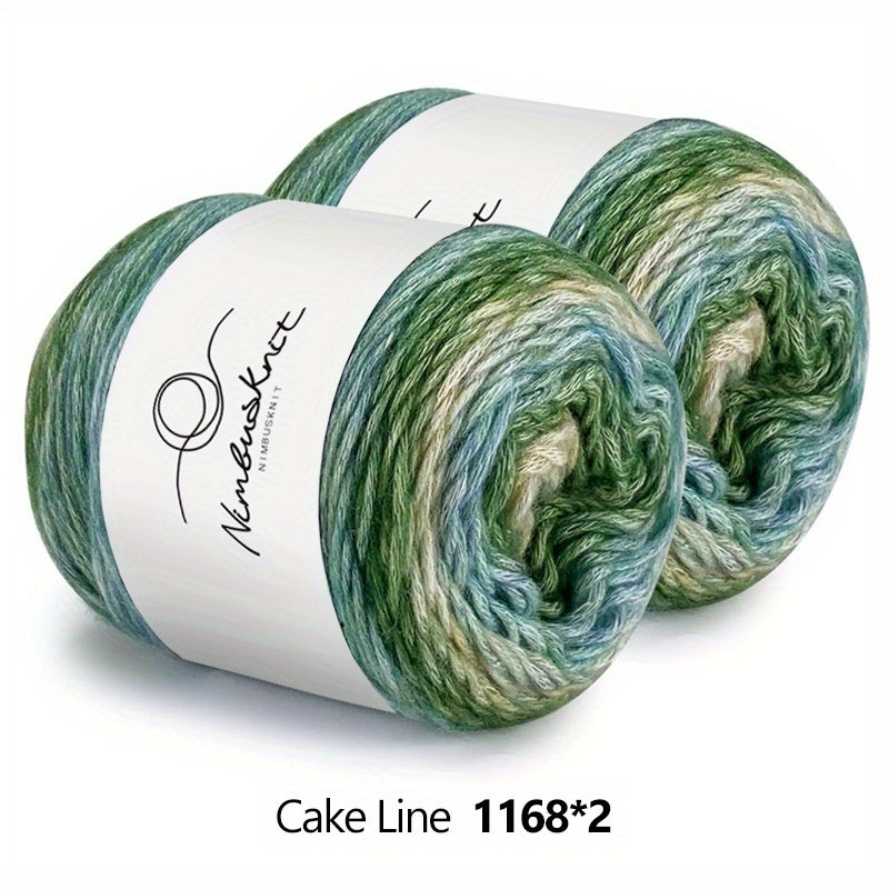 Colorful Yarn Thread & Weaving Accessories Kit 2/4pcs Cotton Acrylic Wool Blend with C-Type Buckle Weaving Needle Bow Twist Needle DIY Knitting Crochet Sweater Scarf Beginner Craft Set