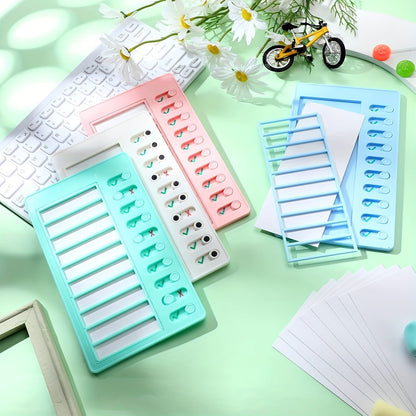 Chore Chart 4 Pack – Plastic Checklist Task Boards with 10 Detachable Cardstock To-Do Lists for Home Routine Planning, Kids Chores, Family Schedule & Daily Task Tracking