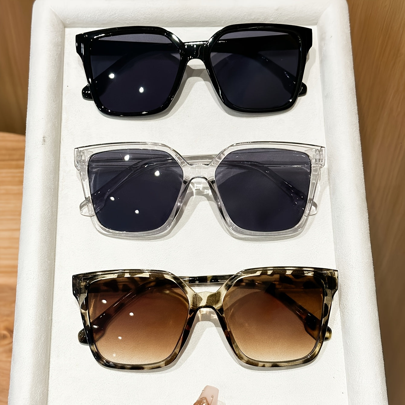 Women's Double Bridge Fashion Glasses 3-Pack Tortoiseshell Minimalist Casual Everyday Eyewear Set