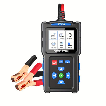 Car Battery Load Tester 12V 24V BT300 - 20-2000 CCA Digital Automotive Battery & Alternator Analyzer, Cranking Charging System Tester for Cars Trucks Motorcycles SUV Marine AGM Gel Lead-Acid