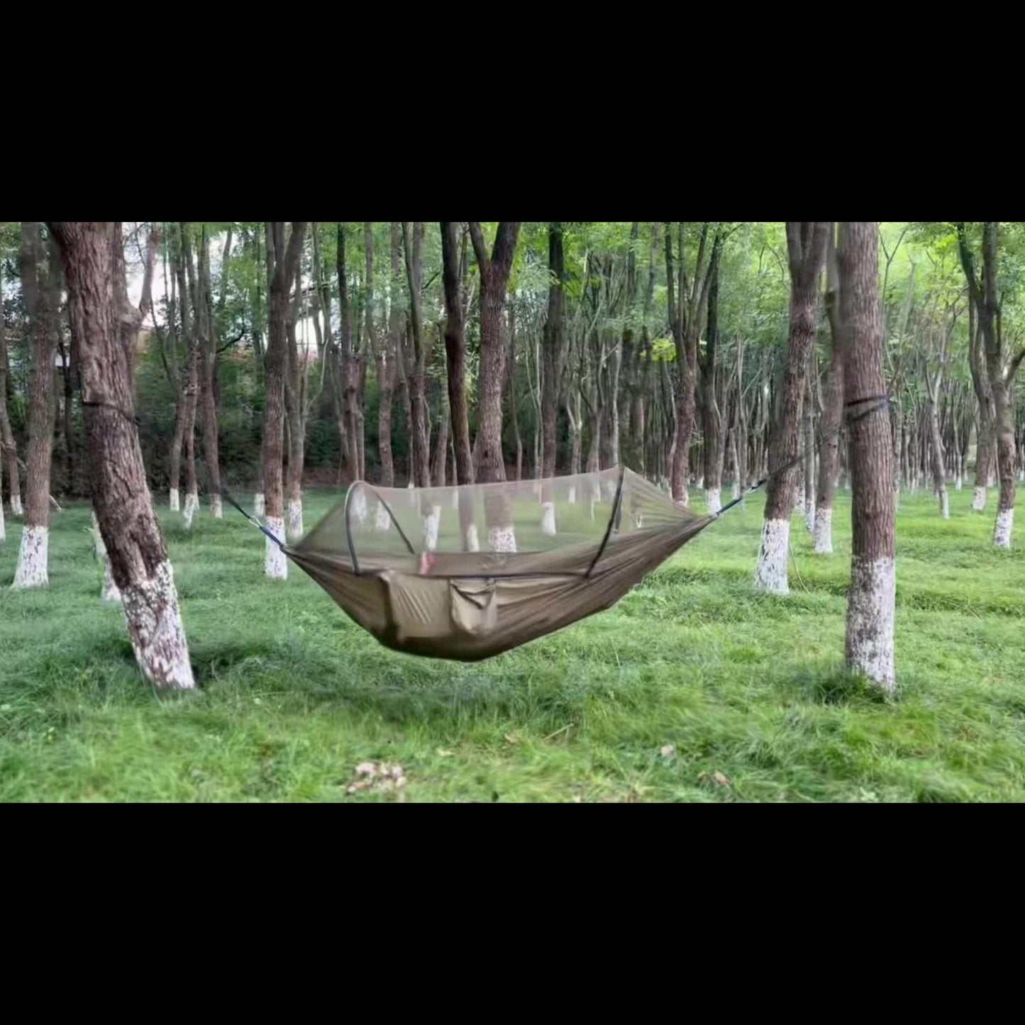 3-in-1 Double Camping Hammock with Mosquito Net and Sun Shade – Lightweight Portable Durable, Ideal for Camping Hiking Backpacking Picnicking Parks, 7 Color Options