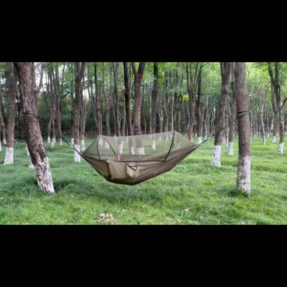 3-in-1 Double Camping Hammock with Mosquito Net and Sun Shade – Lightweight Portable Durable, Ideal for Camping Hiking Backpacking Picnicking Parks, 7 Color Options