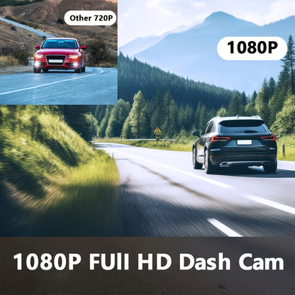 Dash Cam 2 & 3 Camera 1080P Front 720P Rear | Infrared Night Vision, 170° Wide Angle, WiFi, Loop Recording, G-Sensor, 32GB, 24H Parking Mode – Front and Rear Car Camera for All Vehicles