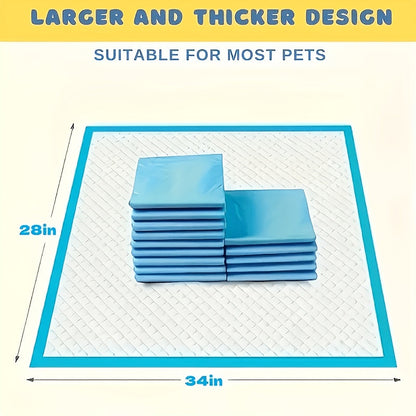 XXXL Thickened Dog Pee Pads – Super Absorbent 6-Layer Leakproof Odor-Reducing Puppy Training Pads for Large Dogs, Tear-Resistant Weighted Design for Bedroom & Dog Bed Use