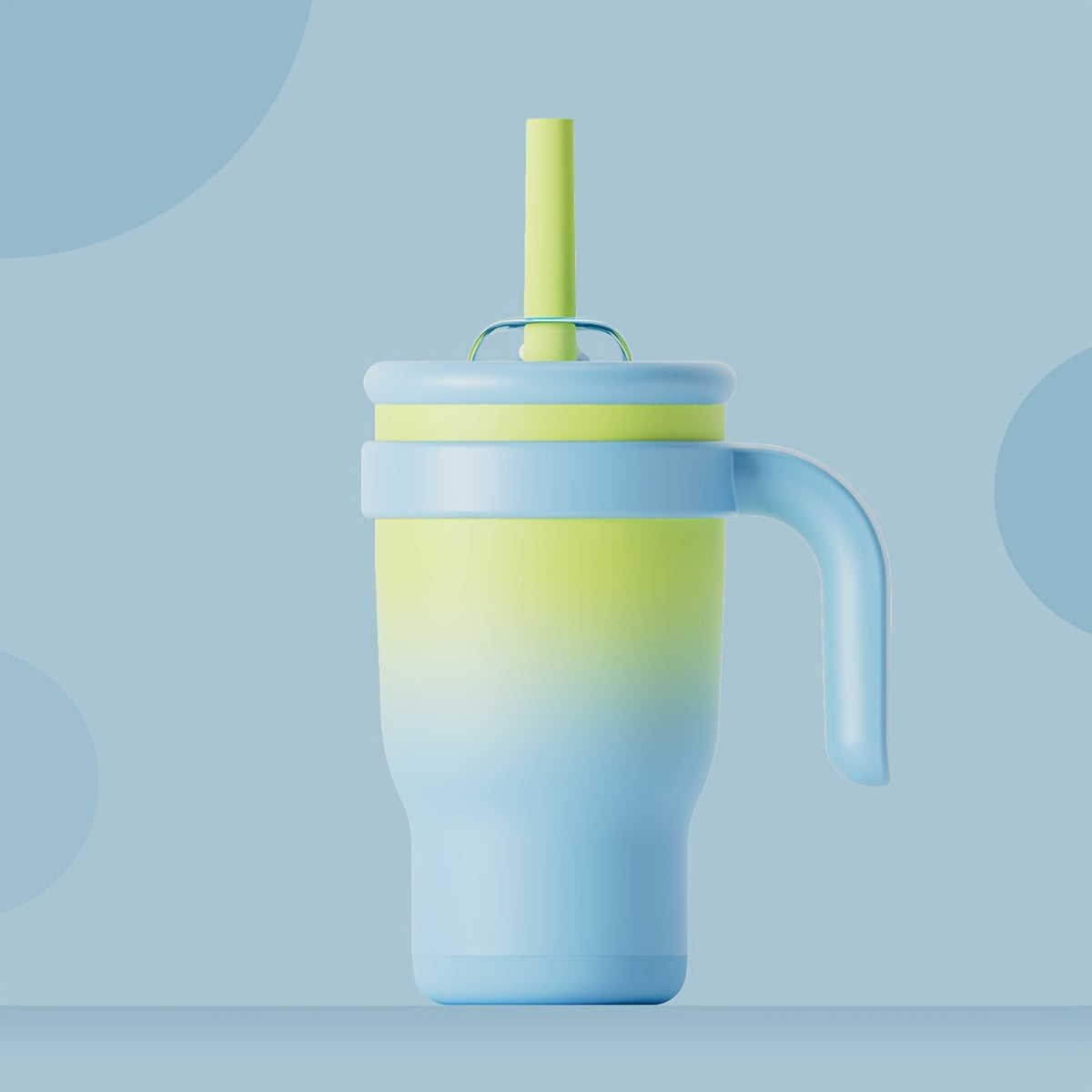 14oz Insulated Coffee Mug with Handle & Straw for Women – Double Wall Stainless Steel Tumbler, Pastel Silicone Boot Sleeve, Splash-Proof Lid, Fits Cup Holders – Cute Aesthetic Cup for Office, Gym, Yoga & Car