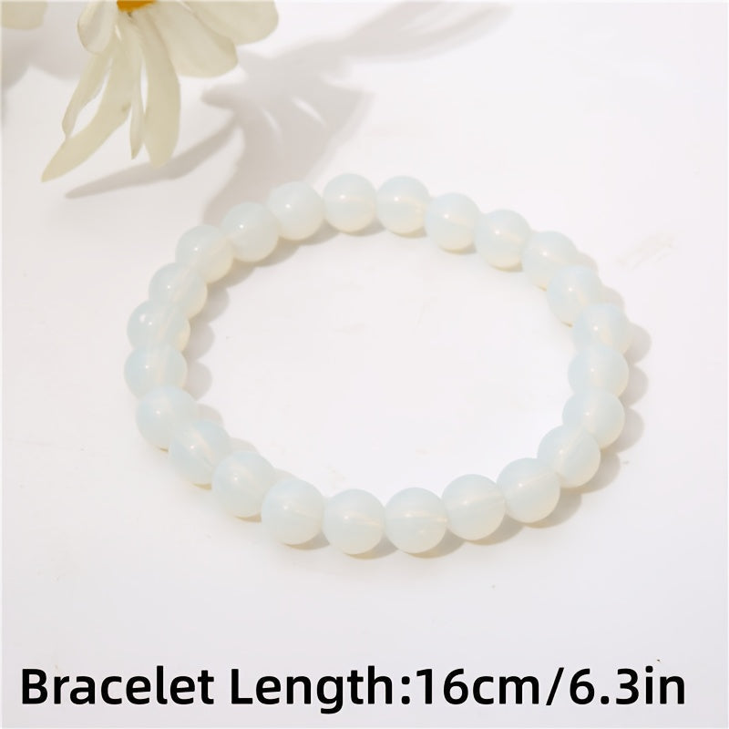 20pcs Boho Glass Bead Bracelet Set for Women – 8mm Handcrafted Colorful Elastic Stackable Bangles, Multi-Layer Beach Summer Jewelry, Perfect for Vacation Party Casual Daily Wear Gift