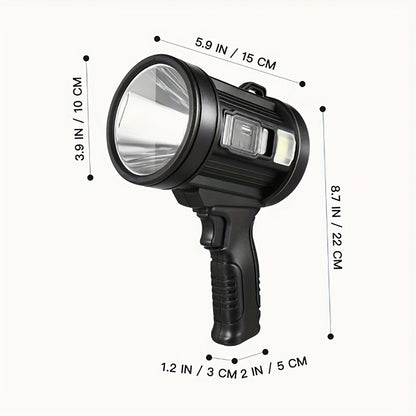 LED Rechargeable Flashlight 6 Modes 3 Color Filters USB & Solar Charging IPX4 Waterproof Tactical Flashlight for Camping Hiking Hunting Boating – Christmas & Holiday Gift