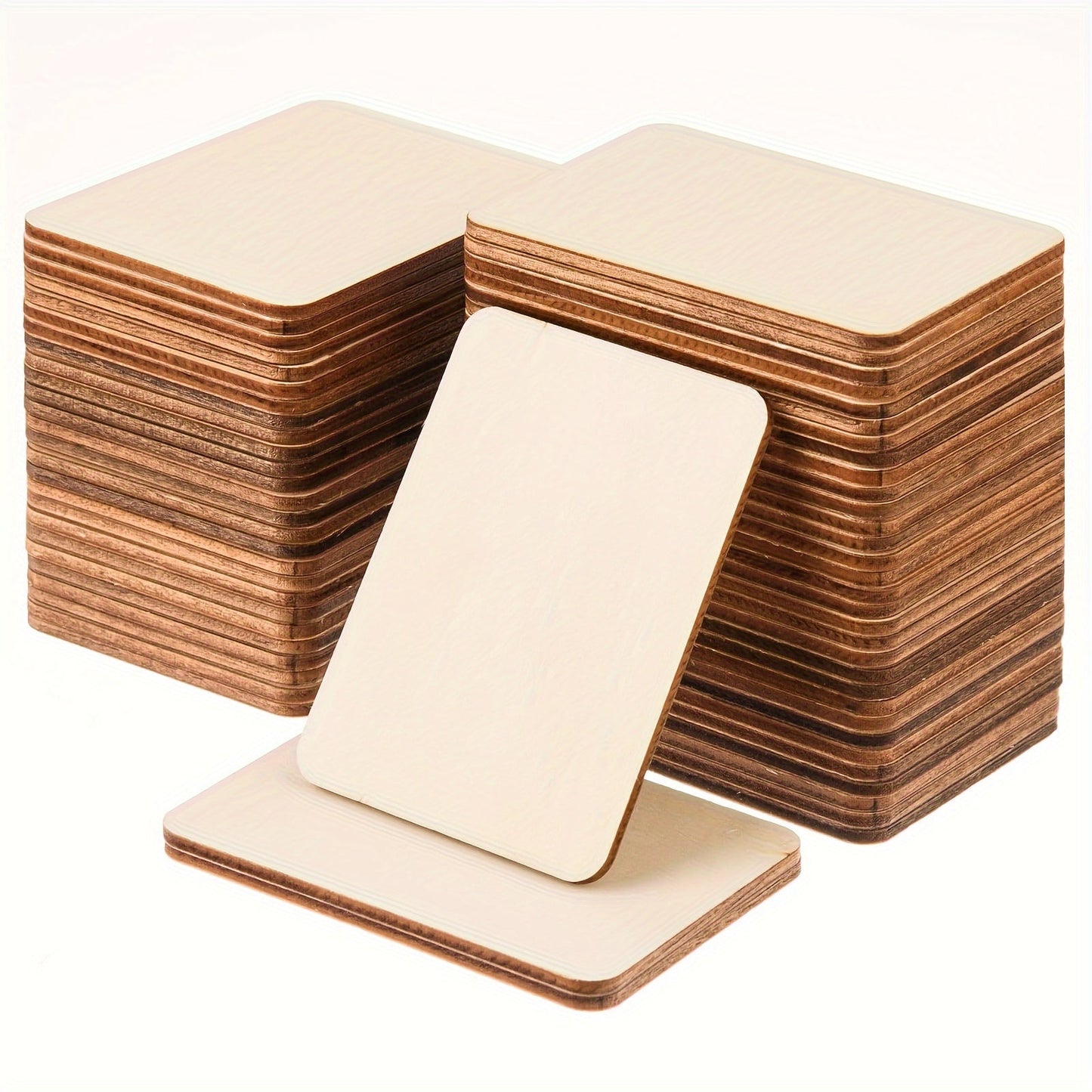 Unfinished Wood Blanks 3x2 Inch Wooden Boards for Crafts Laser Engraving Wood Burning Painting Art Decorations Party Gifts 20 40 80 Pieces