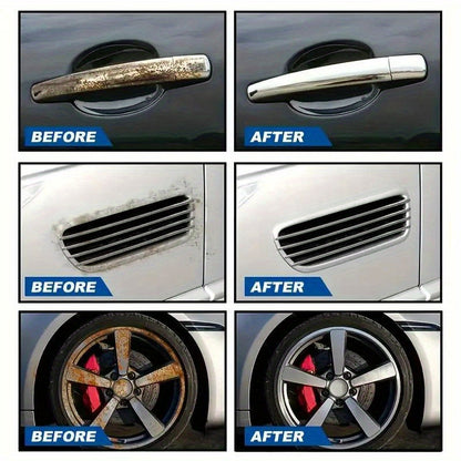 Multi-Purpose Rust Remover Spray for Car Wheels & Metal Surfaces, Fast-Acting Heavy-Duty Rust Dissolver & Decontamination Cleaner for Vehicles, Tools & Furniture