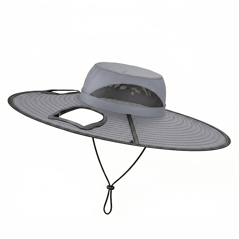 Solar Fan Hat with Dual Fans & USB Charging for Men & Women – Wide Brim Cooling Cap with Long Battery Life for Camping, Hiking, Fishing, Gardening & Outdoor Activities, Black, Dark Gray & Khaki