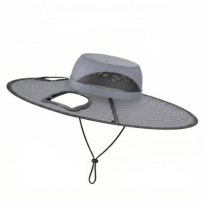 Solar Fan Hat with Dual Fans & USB Charging for Men & Women – Wide Brim Cooling Cap with Long Battery Life for Camping, Hiking, Fishing, Gardening & Outdoor Activities, Black, Dark Gray & Khaki