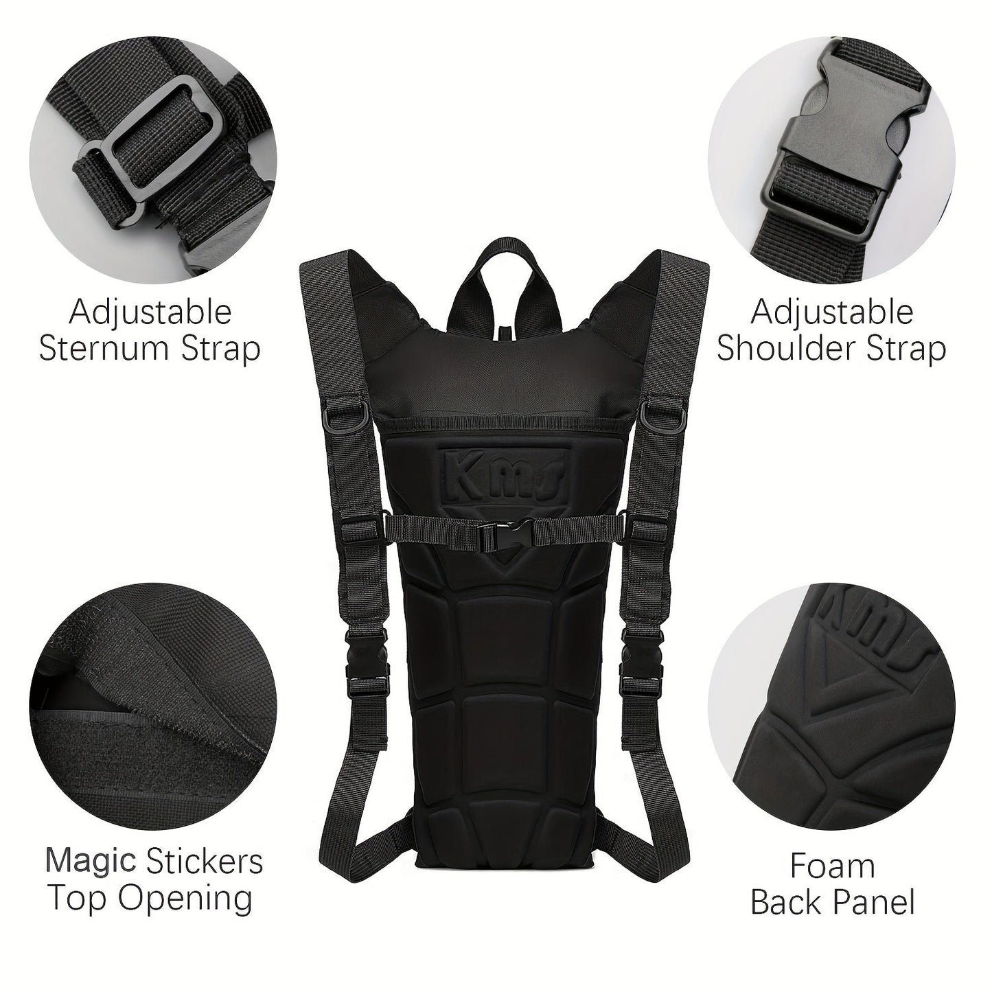 Hydration Backpack with 3L Water Bladder – Nylon Hiking Pack with Included Water Bag for Camping, Trail Running & Outdoor Adventures, Available in Khaki, Green, Camo & Camo Gray