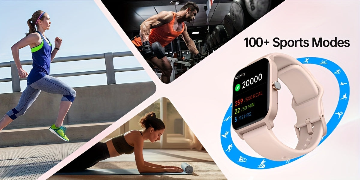 FAWEIO Smart Watch with Alexa & Wireless Calling – 1.8" HD Touchscreen, Fitness Tracker, 100+ Sports Modes, Compatible with iPhone & Android, for Women & Men
