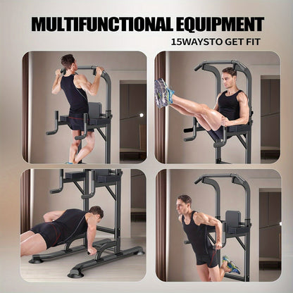 Freestanding Pull-Up Bar & Parallel Bar Station – Multifunctional Home Gym Equipment for Adults, Upper Body Strength Training, Dips Chin-Ups Push-Ups, Heavy Duty Single Parallel Bar Frame