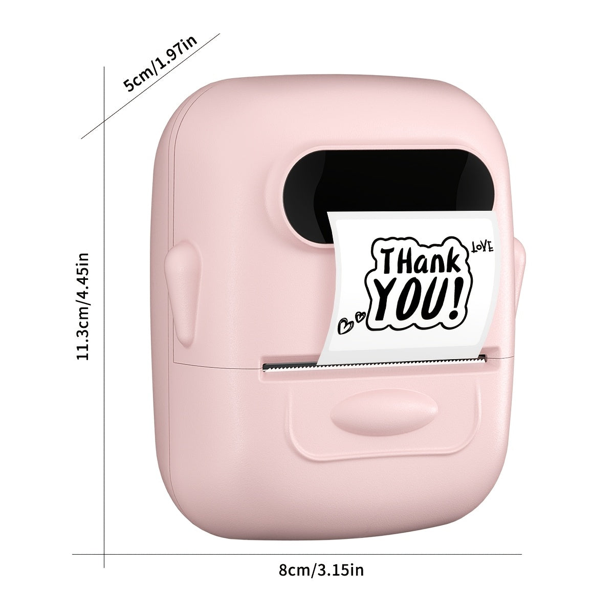 Wireless Thermal Label Maker – No Ink Required, Multiple Templates, Bluetooth Label Printer for Storage Organization Home Office School Supplies, Pink White Blue