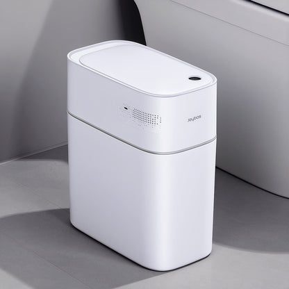 Automatic Smart Trash Can 3.8 Gallon / 14L – Touchless Motion Sensor, Wind Adsorption Auto-Expand Bags, Slim Odor-Seal Design for Bathroom, Kitchen, Office & Bedroom – 1 or 2 Pack
