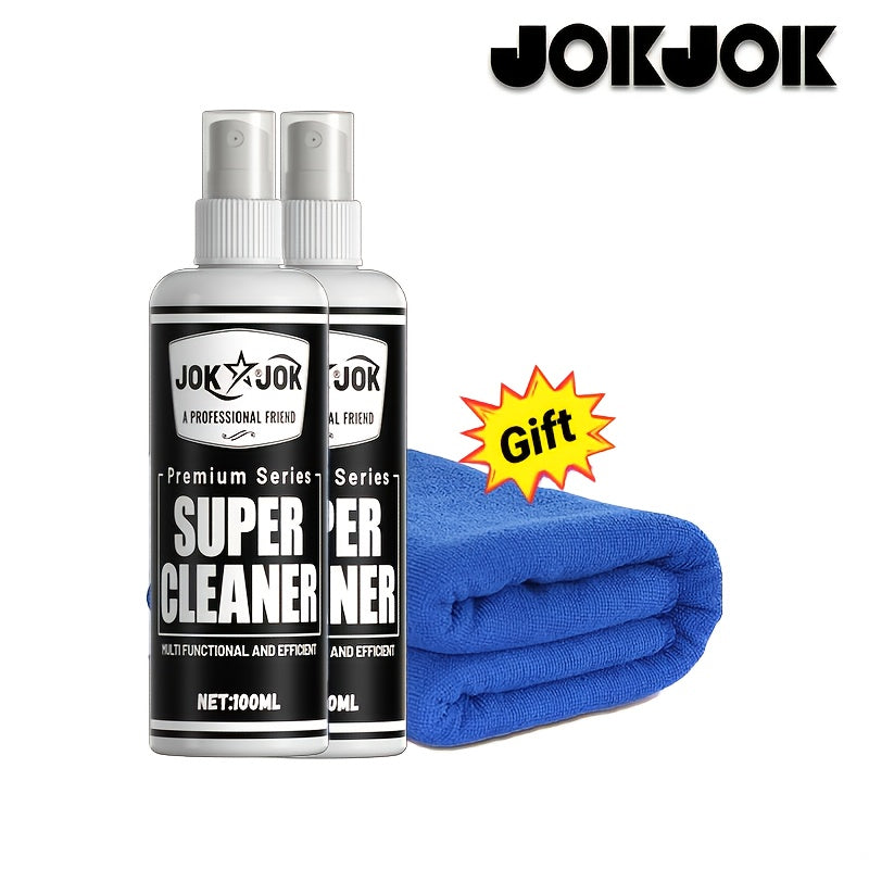 Fabric & Carpet Stain Remover Spray 3.38oz – No-Rinse Fast-Acting Upholstery Cleaner & Deodorizer for Sofas, Curtains, Bedding, Rugs & Car Interiors, Includes Towel