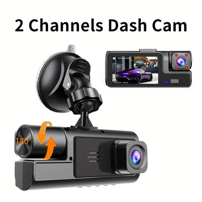 1080P Dual Channel Dash Cam Front & Rear 170° Wide Angle with Super Night Vision Loop Recording G-Sensor Wi-Fi – FHD Car DVR Dashboard Camera Tachograph for Cars Trucks SUVs