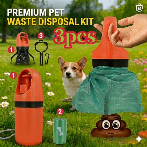 Dog Poop Scooper with Drawstring Bag – Portable EVA Pet Waste Picker, Scoop & Dispense, Lightweight Sanitary Outdoor Pooper Scooper for Dogs, No Battery, Easy Carry