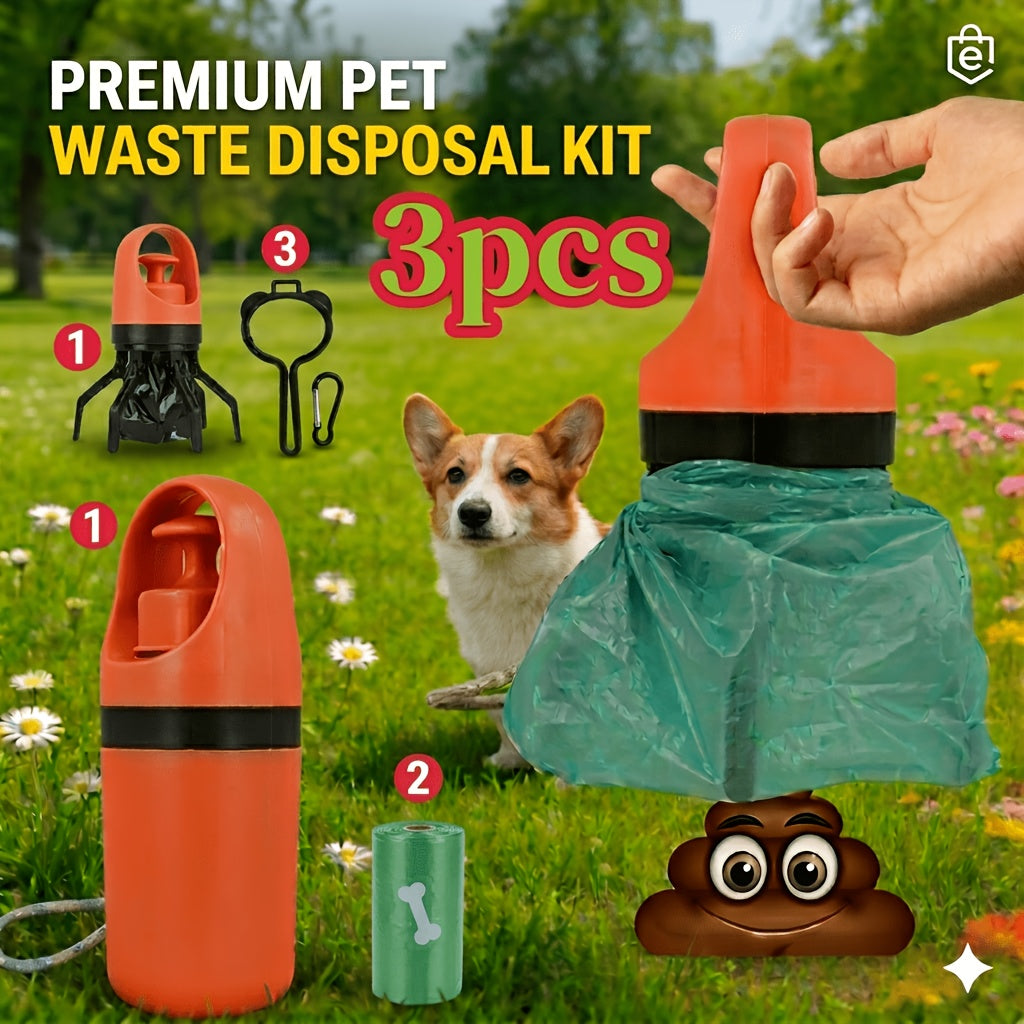 Dog Poop Scooper with Drawstring Bag – Portable EVA Pet Waste Picker, Scoop & Dispense, Lightweight Sanitary Outdoor Pooper Scooper for Dogs, No Battery, Easy Carry