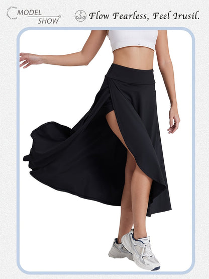 Women's 2-in-1 High Waist Skort with Inner Shorts & Pockets – Lightweight Stretchy Activewear Tennis Skirt for Sports Gym Workout Casual Wear, XS-XXL, Multiple Colors
